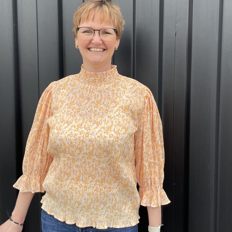 Bluse   Tamarasz  Orange Blomster Saint Tropez