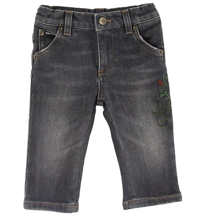 Dolce & Gabbana Jeans Antracit Broderi