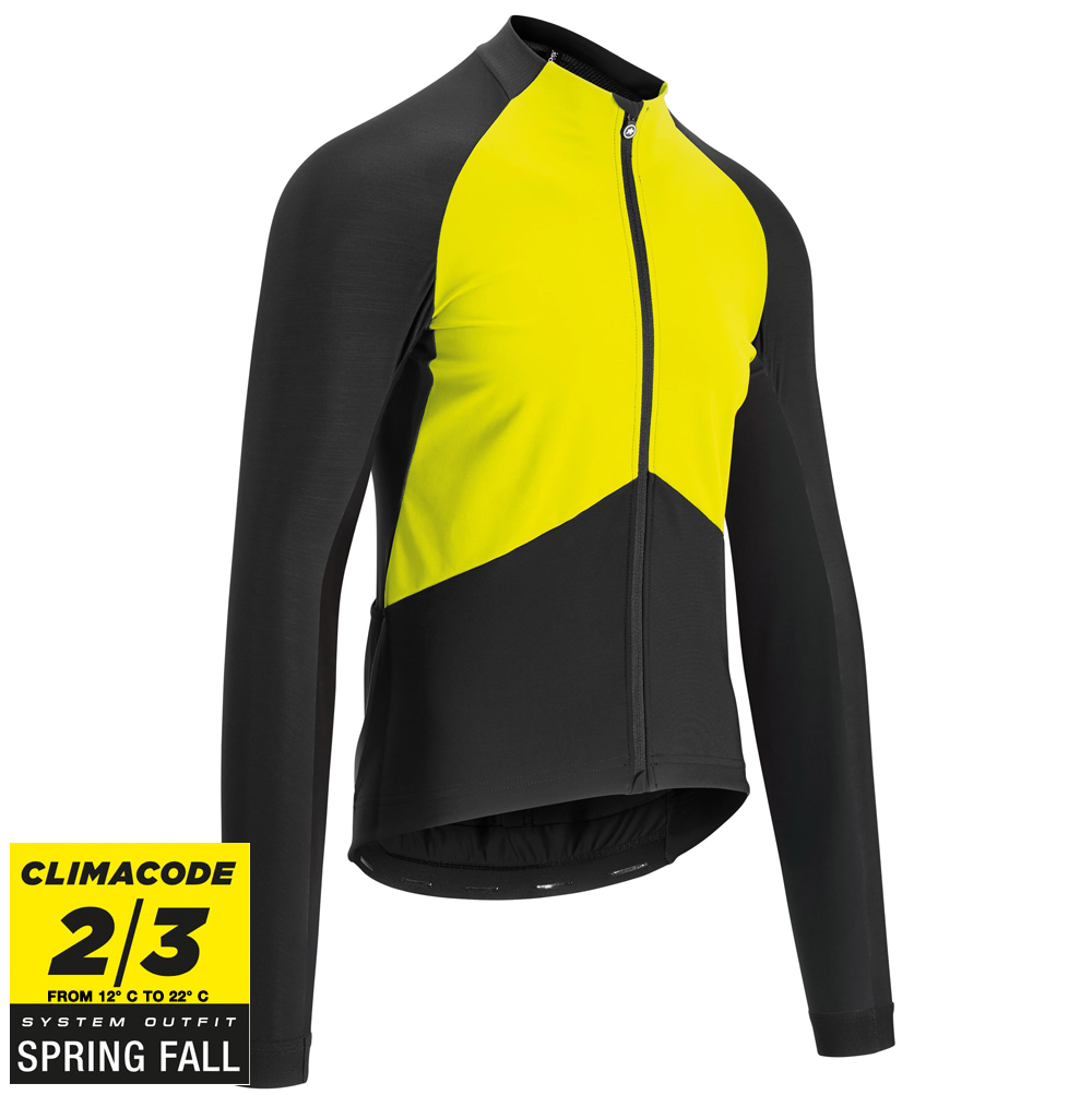 Assos Cykeltrøje Mille Spring Fall Jakke Gul Sort