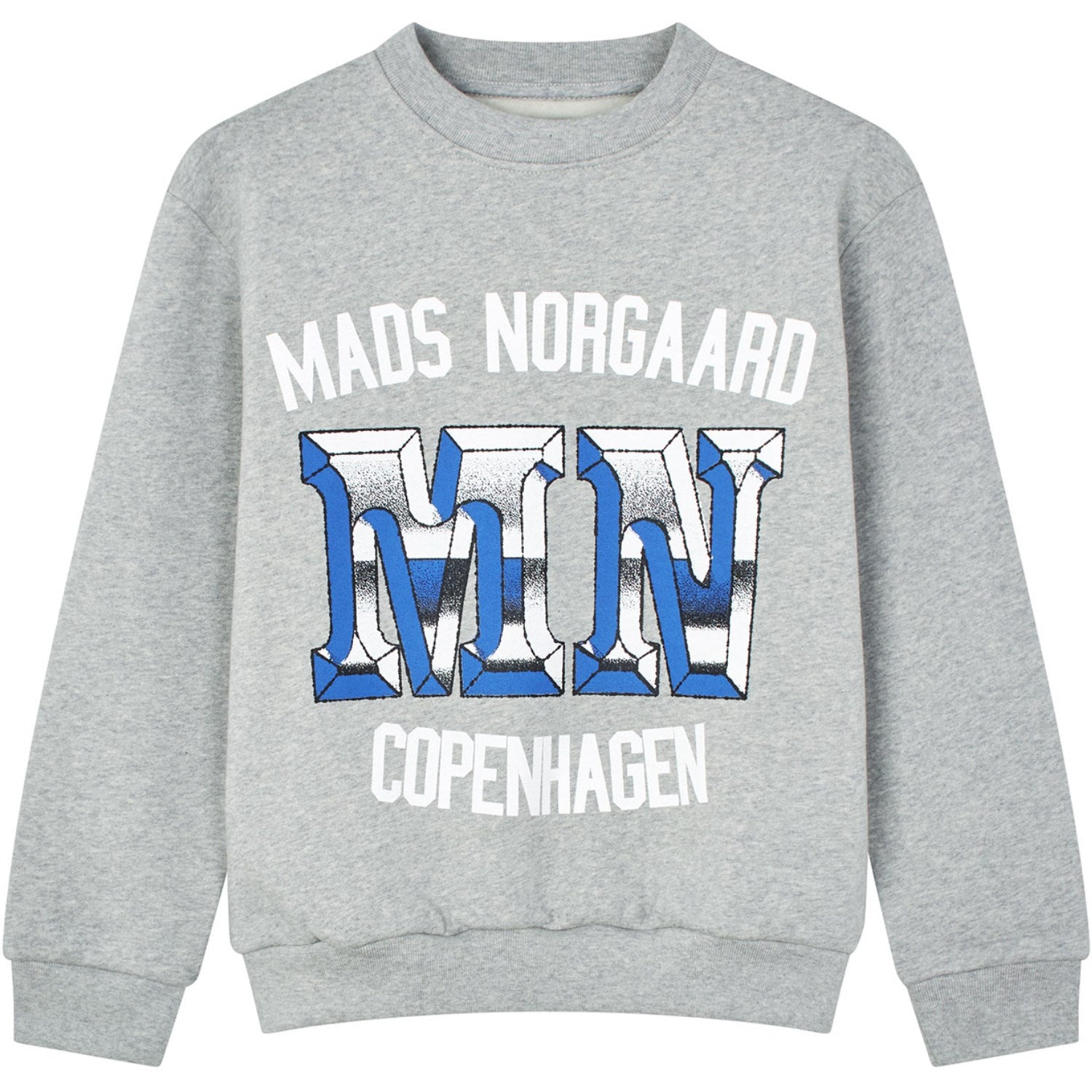 Mads Nørgaard Light Grey Melange Organic Sweat Sonar Sweatee Shirt Str