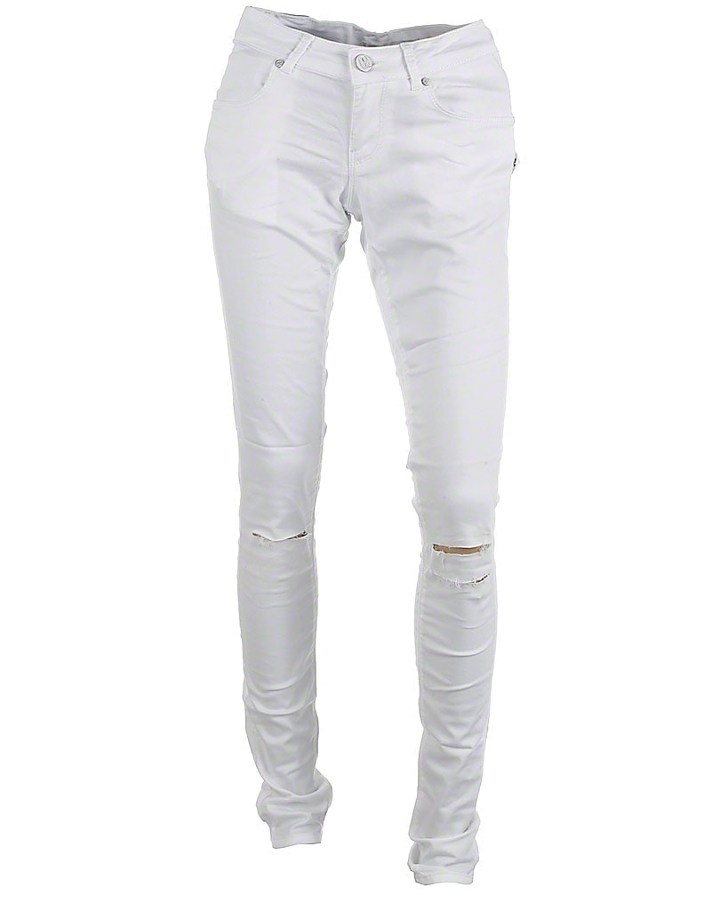 Cost:bart Knee Cut Jeans Hvid Nanna 176 W29 ::